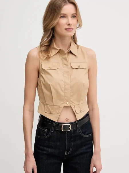 Gaudi camasa din femei cu guler clasic regular bej