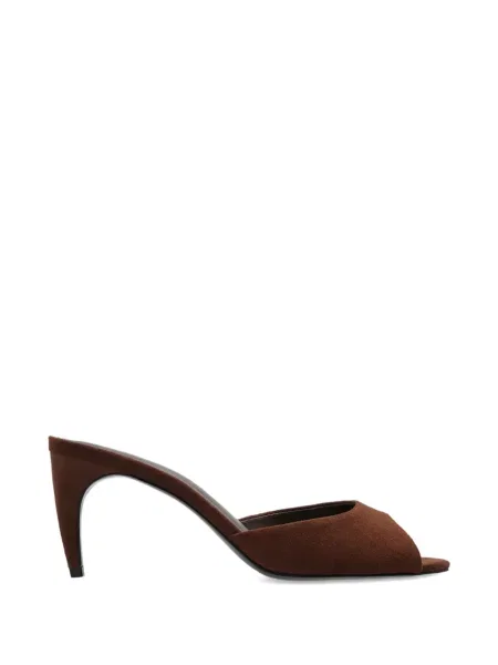 Sandale Black Suede Studio din piele de căprioară negru