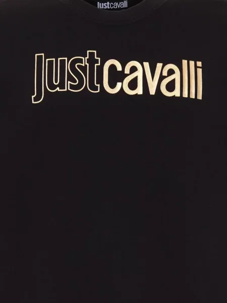 Hanorac Just Cavalli cu imagine negru