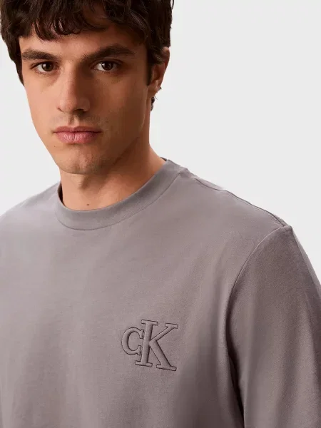 Футболка Calvin Klein Jeans з джерсі сіра
