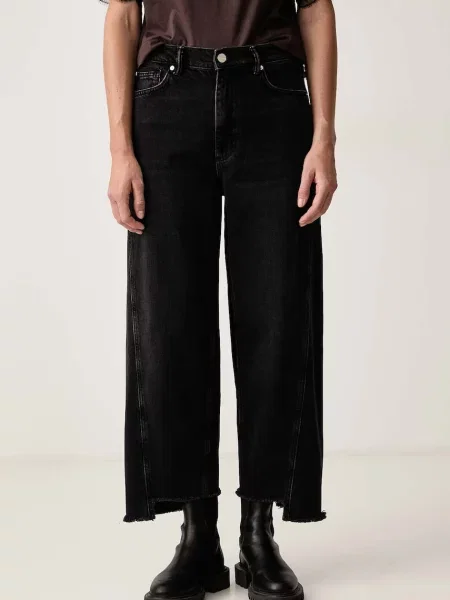 AllSaints blugi loose pentru femei FOX negru