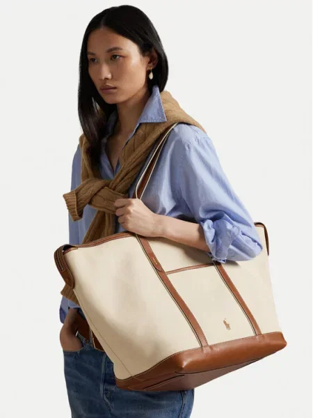 Polo Ralph Lauren Дамска чанта бежов