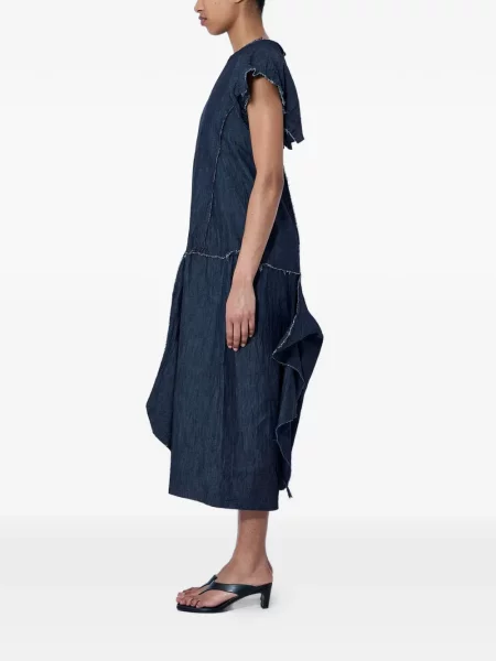 Rochie midi Limi Feu cu volane albastru