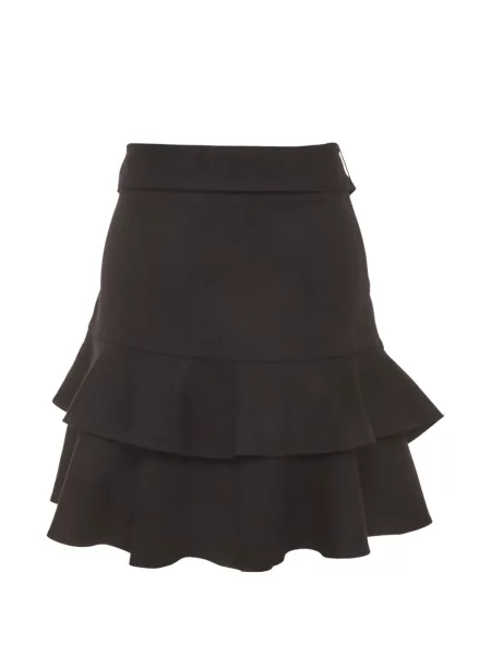 Fusta mini Maje cu volane asimetrică negru