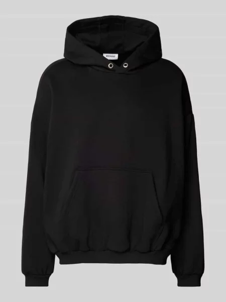 Bluza z kapturem i kieszenią kangurką model ‘Leon’ Weekday czarna