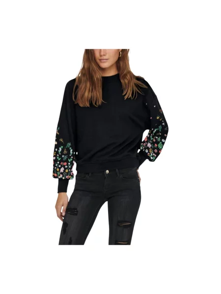 Bluza o kroju regular fit z mieszanki bawełny model ‘BROOKE’ Only czarna