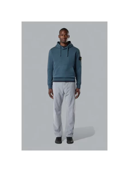 Bluza z kapturem Stone Island z kapturem z kamieniami niebieska