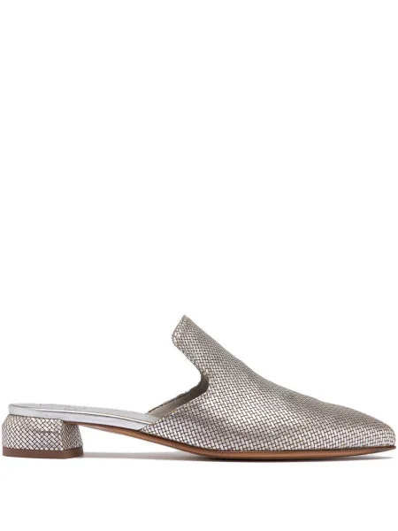 Papuci tip mules Officine Creative din piele gri
