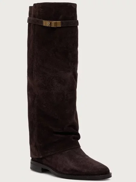 Nokwol cizme pentru femei din piele Vespa Brown Double Dye Suede maro
