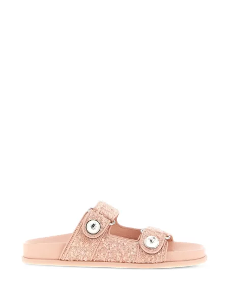 Sandale Jimmy Choo sa perlicama od tvida ružičasta
