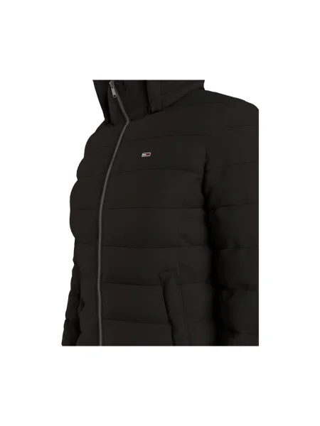 Geacă Tommy Hilfiger cu glugă negru
