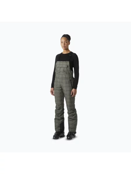 Pantaloni de schi pentru femei Helly Hansen Legendary Insulated Bib pebble broxburn plaid aop