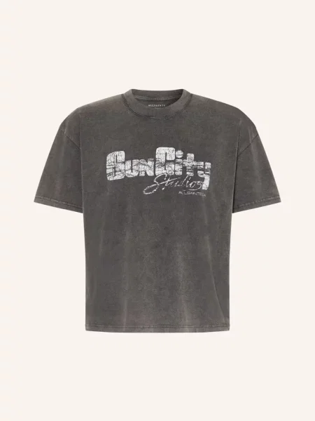 AllSaints T-shirt basic SUN szara