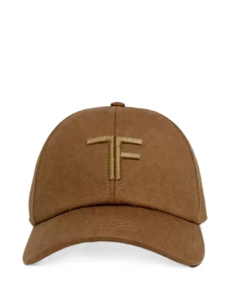 Șapcă Tom Ford cu broderie maro