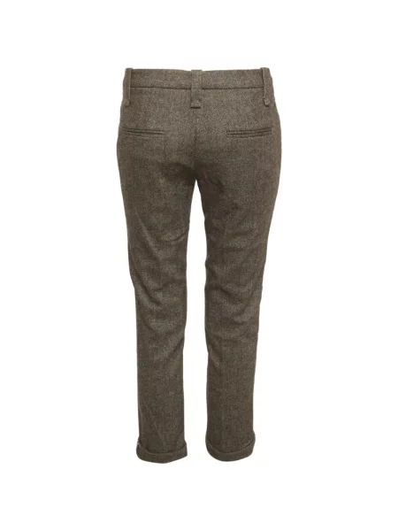 Pantaloni Brunello Cucinelli cu model herringbone gri