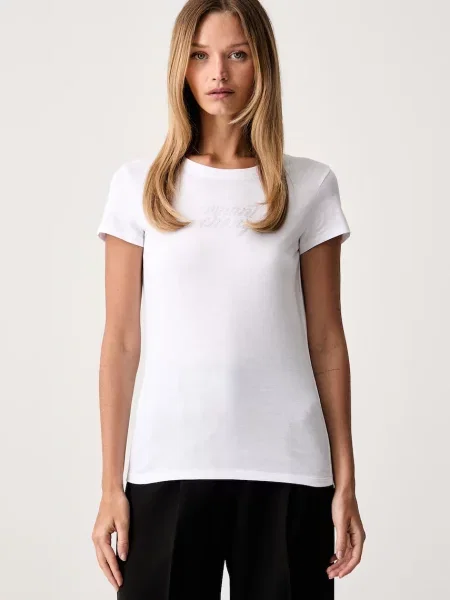 Armani Exchange tricou pentru femei din alb
