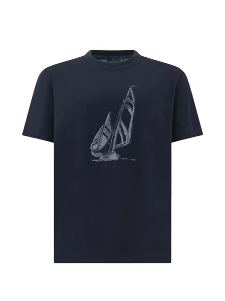 Grafic tricou Paul & Shark cu imagine albastru