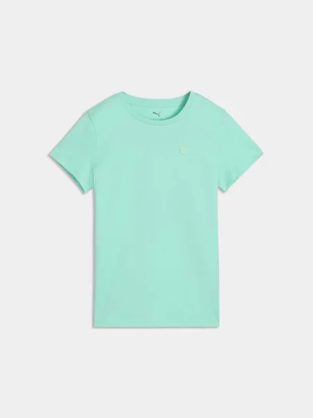 Футболка PUMA Ess Elevated Tee комбінований верх зелений