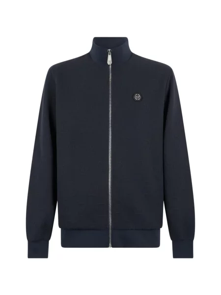 Geacă Philipp Plein din jacard albastru
