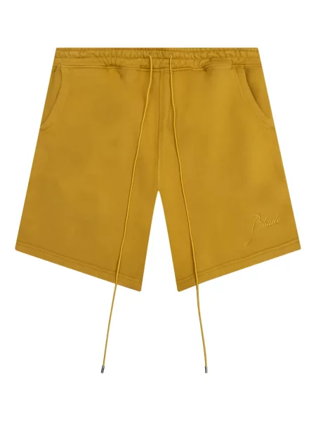 Pantaloni scurți Rhude cu broderie galben