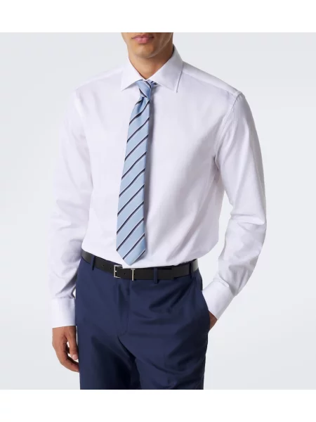 Cămașă Canali din poplin alb