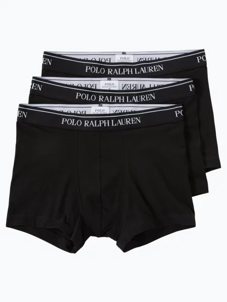 Polo Ralph Lauren Obcisłe bokserki pakowane po 3 szt. Mężczyźni jednolity XXL czarny