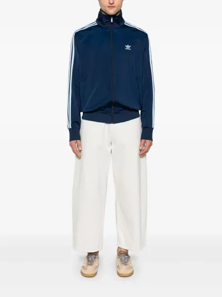 Dzianinowe spodnie Adidas niebieskie