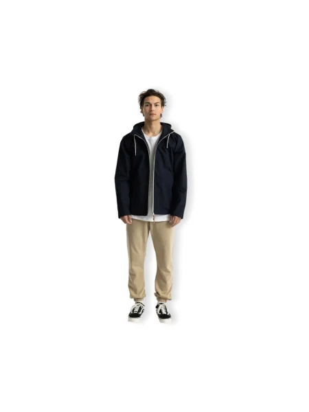 Geacă Rvlt Revolution cu glugă albastru