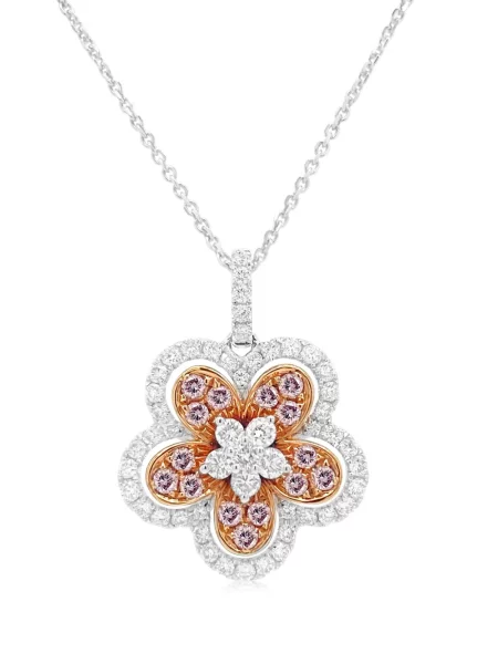 Colier Hyt Jewelry cu model floral alb