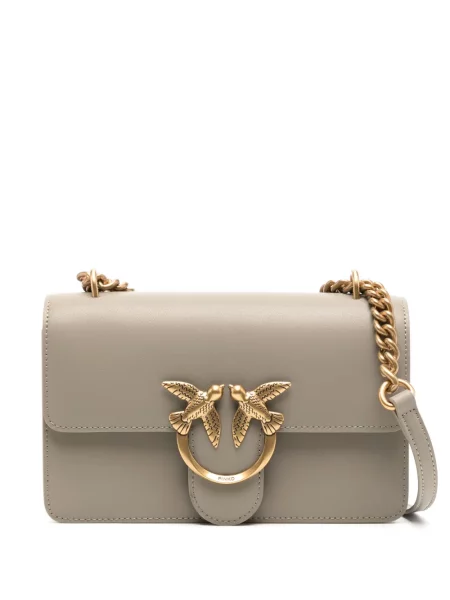 Mała mały torba Pinko na jednym ramieniu brązowa