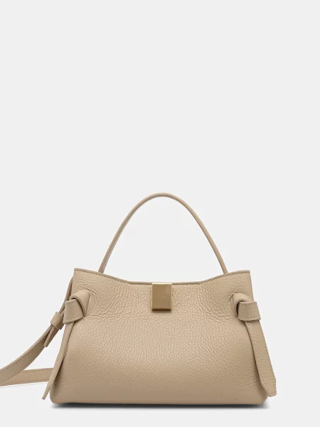 Usnjena torbica Yuzefi GYOZA MINI bež