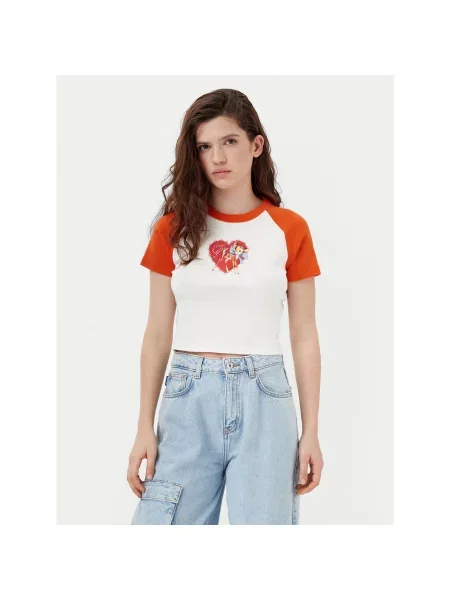 HUGO Majica Dorra Regular Fit oranžna