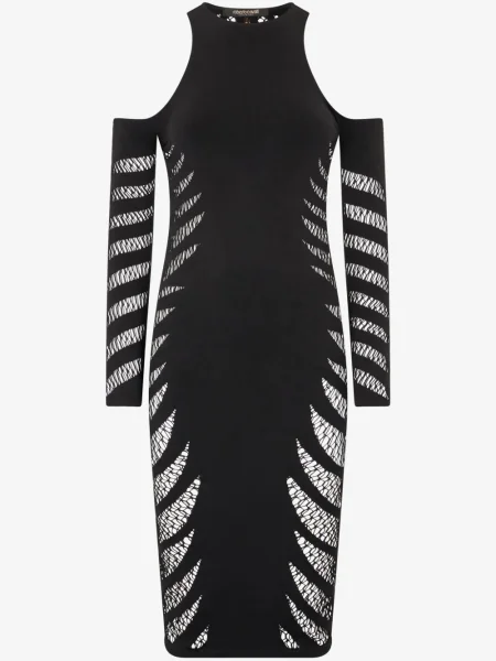 Rochie Roberto Cavalli rupți de costum negru