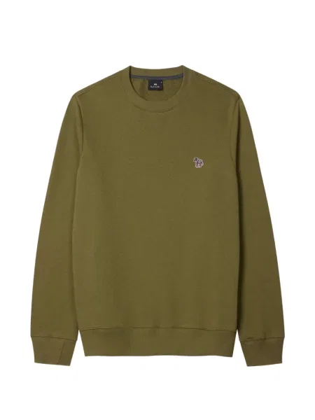 Суитчър Ps Paul Smith с кръгло деколте с принт зебра с автограф зелено