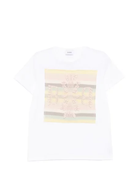 Koszulka Barrie z kaszmiru z autografem biała