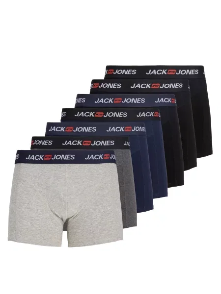 JACK & JONES Boxeri JACCORP OLD bleumarin / gri închis / gri amestecat negru