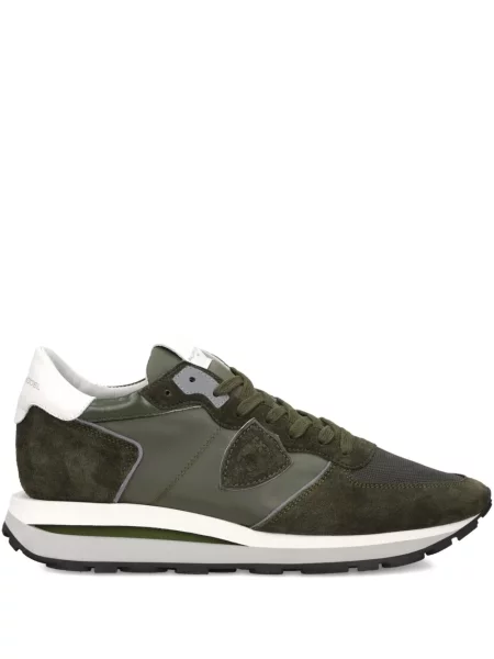 Sneakerși Philippe Model Paris din piele de căprioară verde