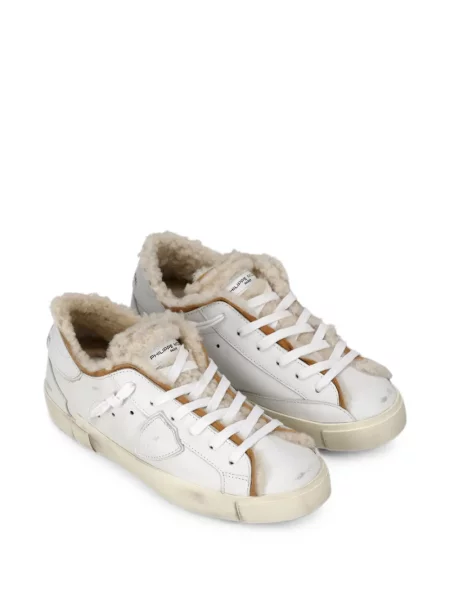 Sneakerși Philippe Model Paris din piele de oaie alb