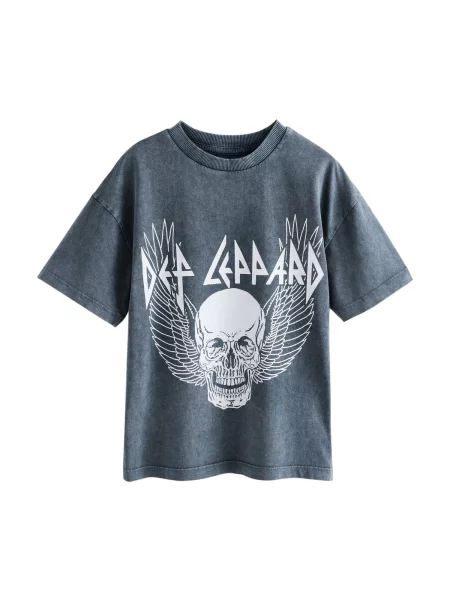 Next Tricou gri bazalt alb