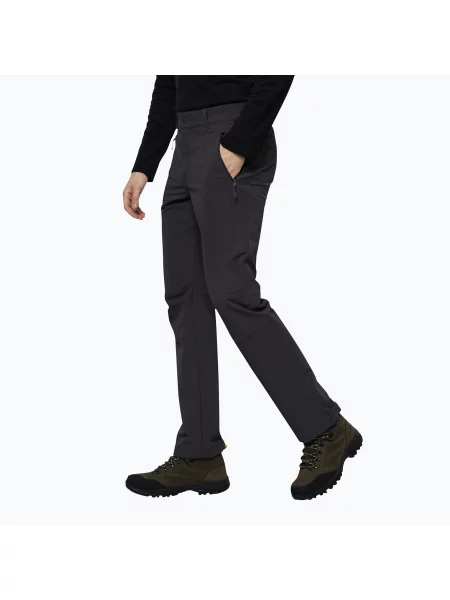 Pantaloni softshell bărbați Jack Wolfskin Activate XT phantom