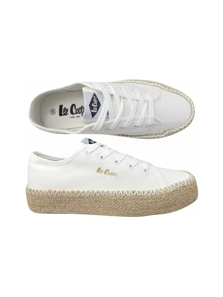 Pletene tenisice Lee Cooper bijela