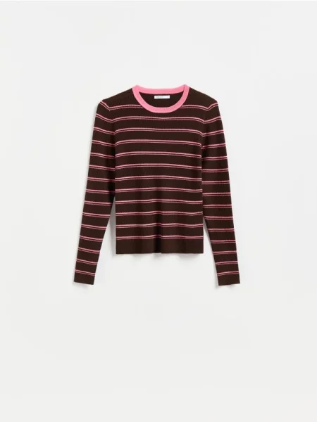 Reserved Tricou în dungi cu mânecă lungă multicolor