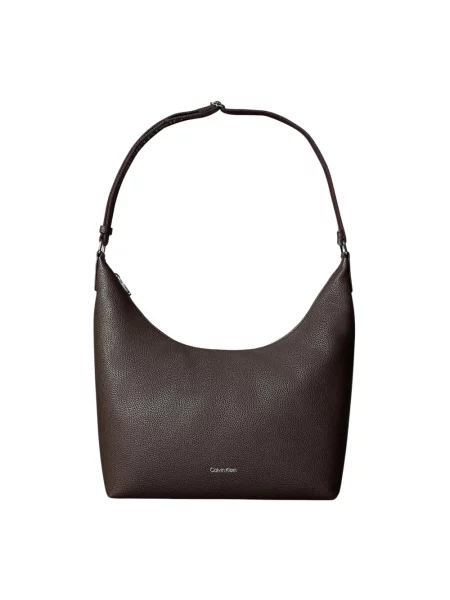 Calvin Klein torebka hobo z imitacji skóry brązowa