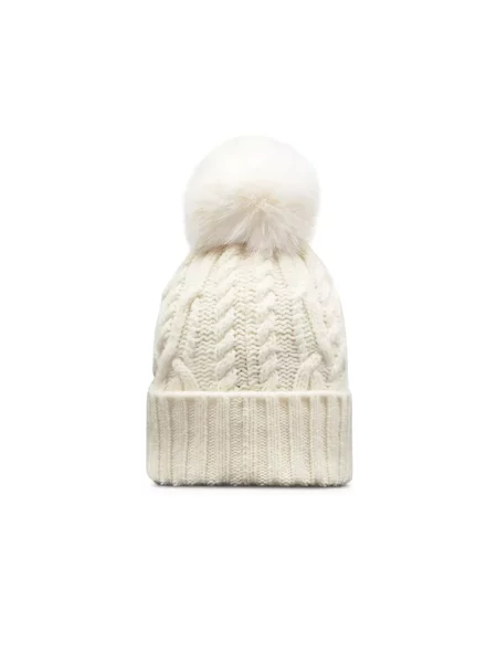 Czapka Moncler wełniana biała
