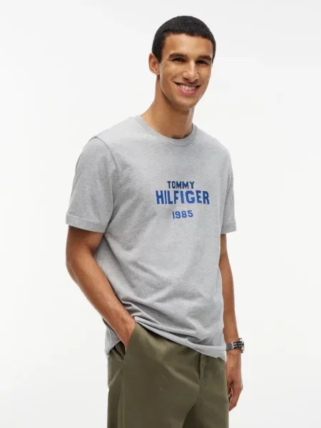 Tommy Hilfiger koszulka Mężczyźni Dżersej M szary