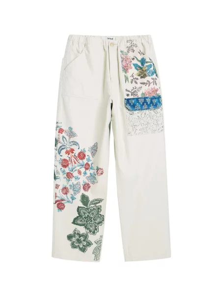 Desigual Pantaloni cu albastru / verde / roșu alb