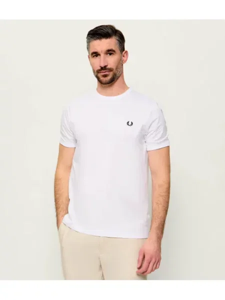 Fred Perry póló Ringer T-Shirt fehér