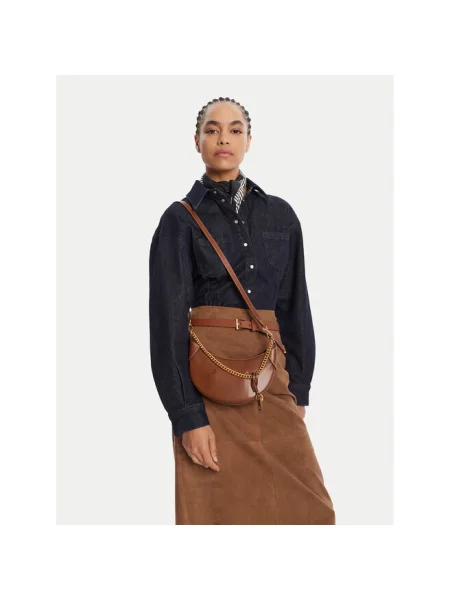 Polo Ralph Lauren torebka crossbody skórzana brązowa