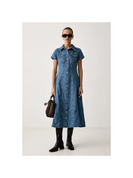 Sukienka jeansowa Levi's dzwony niebieska