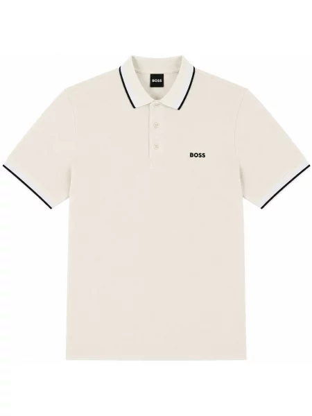 Tricou polo Boss alb